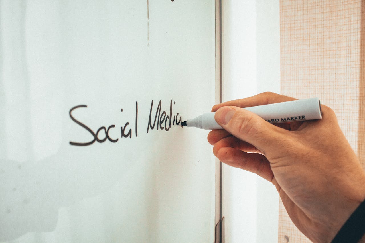 The Art of Drawing Readers In: Your attractive post title goes here Crop anonymous male teacher writing on whiteboard with marker during social media training courses